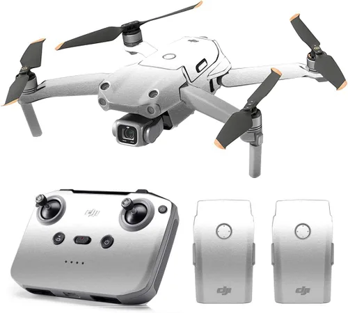 Vista 37 de SopiGuard Skin for DJI Mavic Air 2s Juego completo de calcomanías de vinilo de precisión + controlador + 3 fundas de batería (blanco mate)