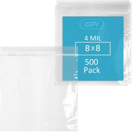 Vista 11 de GPI - 100 bolsas con cremallera de 5 x 7 pulgadas, resistentes de 4 mil de grosor, bolsas de polietileno transparentes con cierre resellable