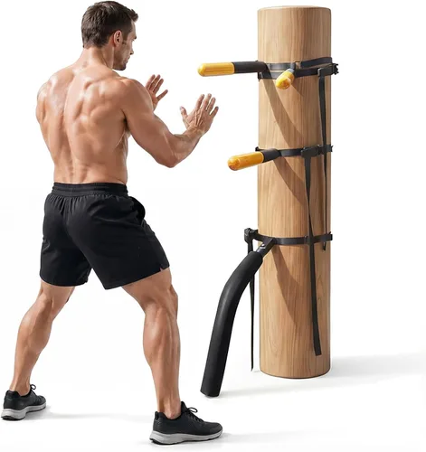 SYNTECSO Maniquí Wing Chun para entrenamiento de artes marciales, 3 modelos disponibles, montado en la pared o portátil para árbol u objetos blandos