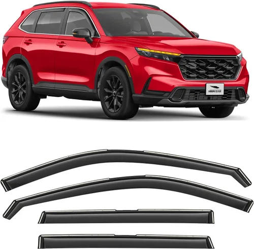 Vista 12 de Voron Glass Protectores de lluvia extra duraderos en canal para GMC Acadia 2024-2026, deflectores de ventana, viseras de ventana de ventilación, 4