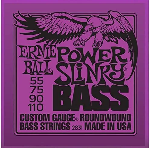 Ernie Ball 2831 Power Slinky - Cuerdas para bajo eléctrico (55-110)