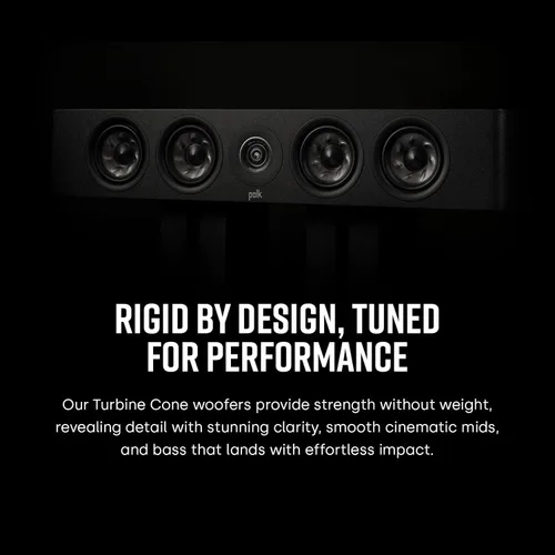 Vista 5 de Polk Audio Reserve Series R350 - Altavoz de canal central delgado, funciona como altavoz envolvente L/R, tweeter Pinnacle de 1 pulgada y cuatro