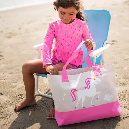 Vista 6 de Wildkin Tote Bag for Kids & Adults, Two Durable Carrying Handles with Moisture-Resistant Interior Lining Travel Tote Bags