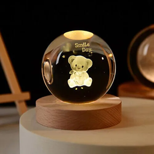 Vista 11 de Lámpara de luna 3D, luces LED, lámpara de escritorio pequeña, lámpara de mesa de luna llena, ideas únicas de regalo de Navidad, luz nocturna