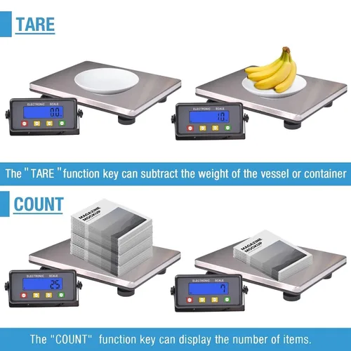 Vista 6 de SurmountWay - Báscula de envío grande, báscula postal digital de 440 libras con función de tara/conteo/apagado automático, báscula de envío de alta
