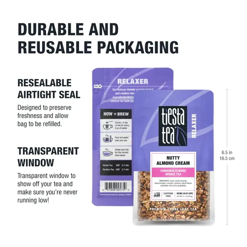 Vista 9 de Tangy Té de pera-Berry Pear-Adise - Bolsa de té, 2.4 onzas, libre de cafeína, hojas sueltas, hierbas, mezcla de té relajante