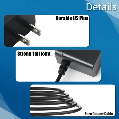 Vista 5 de Cargador de pistola de masaje de 27 V, adaptador de CA para Sharper Image 1014747 1013983 2437599 1011666 1013002 1012667 1013985 Powerboost Deep