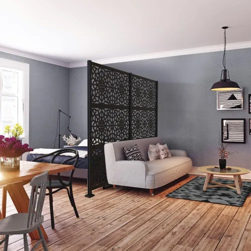 Vista 5 de Kit de extensión de poste de aluminio decorativo de aluminio negro mate de 2 x 4 pies