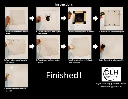 Vista 2 de Kit de reparación de paneles de yeso de 12 pulgadas