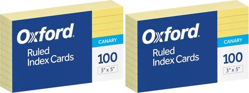Vista 8 de Oxford - Tarjetas de índice de color, 3 x 5 pulgadas, canario, 100 por paquete (7321 lata)