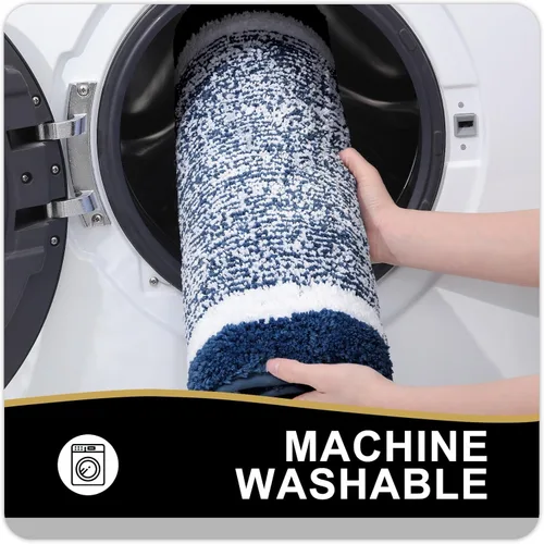 Vista 109 de OLANLY Alfombras de baño 30x20, tapete de baño de microfibra extra suave y absorbente, antideslizante, lavable a máquina, secado rápido, alfombra