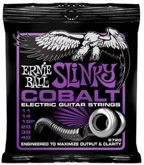 Ernie Ball P02720 Cobalt Power Slinky - Cuerdas para guitarra eléctrica, 11-48 (paquete de 2)