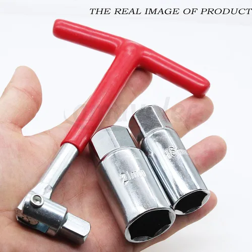 Vista 6 de Kit de herramientas de instalación de extractor de llave de bujía, acero aleado, rotación de 360 grados (junta universal con mango T), enchufe