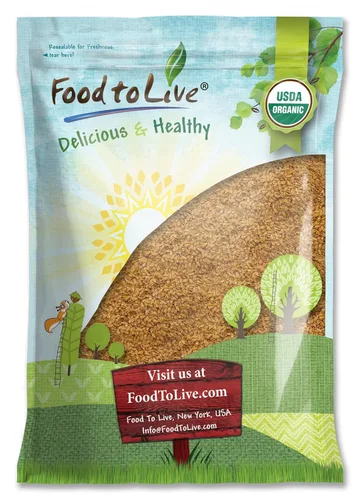Vista 8 de Food To Live Semillas de lino doradas integrales, orgánicas certificadas (crudas, no transgénicas, semillas de lino a granel)