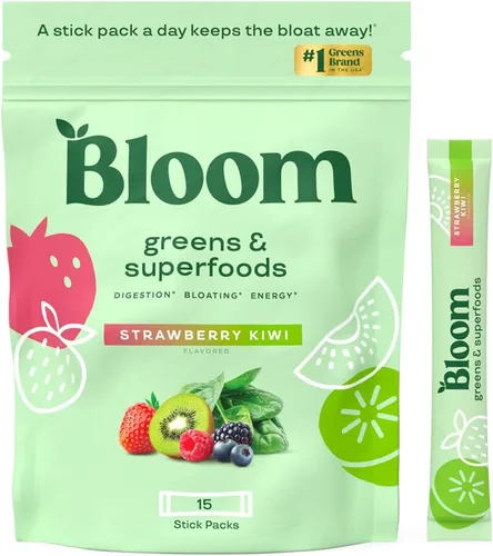 Vista 22 de Bloom Nutrition Polvo de Superalimento Verde, Enzimas Digestivas con Probióticos y Prebióticos, Salud Intestinal, Alivio de Hinchazón para Mujeres