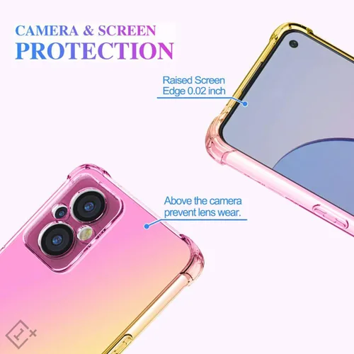Vista 2 de Funda para OnePlus Nord N20 5G, OnePlus N20, funda transparente para teléfono con degradado, delgada, antiarañazos, flexible, funda protectora a