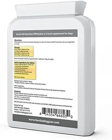Vista 2 de Bestia Probióticos K9 Nutrition: el mejor suplemento alimenticio de apoyo digestivo y de salud para perros