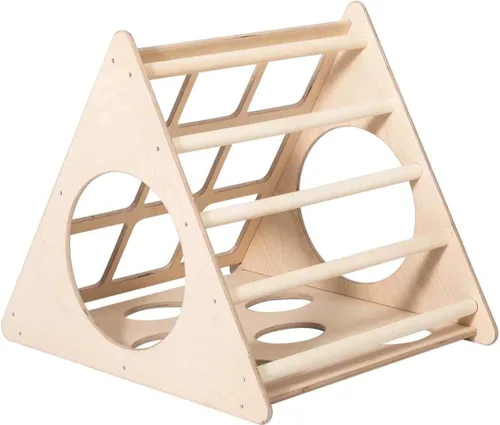 Triángulo de escalada con una rampa, escalador triángulo Montessori, escalador Montessori, marco de escalada, gimnasio de juego interior para niños,