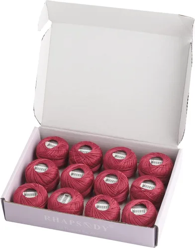 Vista 52 de Rhapsody Hilo de algodón perla tamaño 8 hilo de ganchillo Perle 12 bolas Set tejido a mano, bordado, sashiko, punto de cruz, costura, aguja