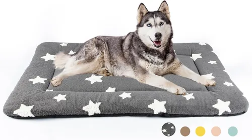 Vista 18 de Mora Pets - Cama para gatos de interior lavable, almohadilla antideslizante para jaula de perros, linda cama para perros con estrellas para perros