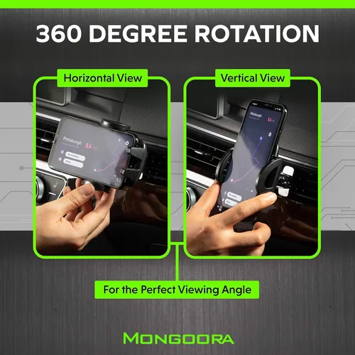 Vista 5 de Soporte de teléfono para ventilación de aire, soporte universal para teléfono celular con bloqueo para cualquier teléfono inteligente, iPhone