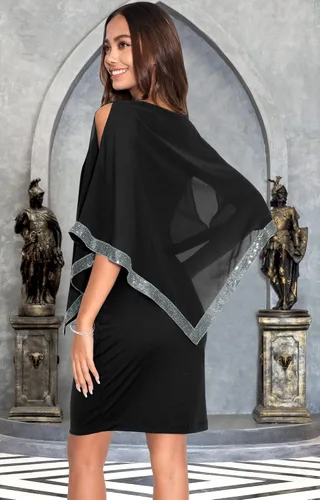 Vista 5 de KOH KOH Vestido corto de dama de honor para mujer elegante modesto vestido midi