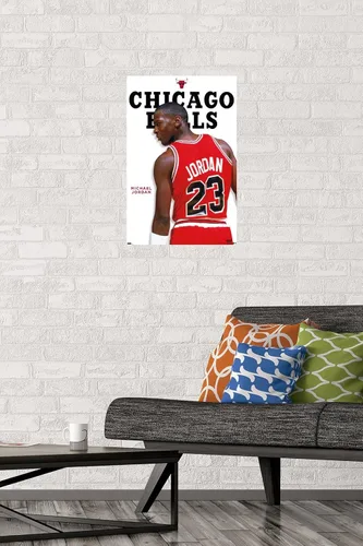 Vista 2 de Trends International Michael Jordan - Póster de pared de la serie de características, 22.4 pulgadas de largo x 14.7 W, versión premium sin marco