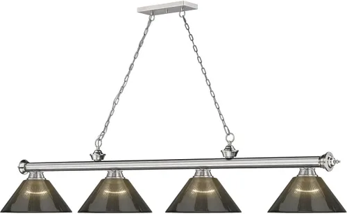 Vista 5 de Z-Lite 2306-4BN-ARS - Colgante de billar Cordon, 4 luces, 240 vatios totales, níquel cepillado