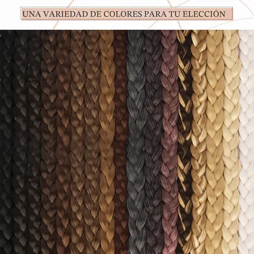Vista 7 de Barsdar Extensión de 26 Pulgadas de Cola de Caballo Trenzada Larga con Banda Elástica - Extensiones de Cabello en Cola de Caballo Recta y Elegante