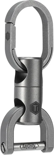 Vista 9 de KeyUnity Titanium Swivel Key Ring Keychain Connector