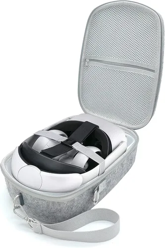 Vista 6 de subeirey Funda para Oculus Quest 2 funda de realidad virtual resistente al agua funda de transporte de viaje ligera y portátil bolsa cruzada