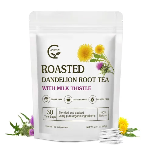 Vista 11 de Té orgánico de hoja y raíz de diente de león, apoya la función renal y la digestión saludable, sin cafeína, 30 bolsas de té