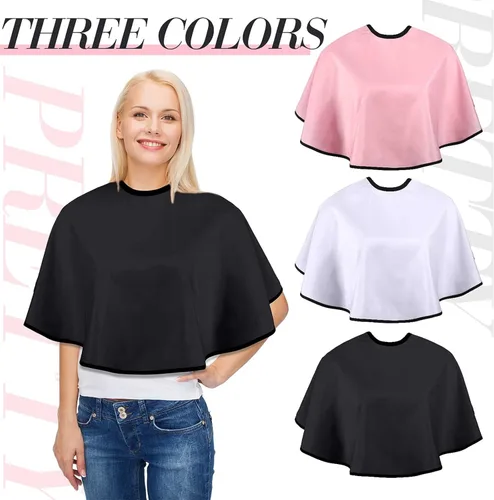 Vista 3 de 3 capas de maquillaje para clientes, baberos de maquillaje, delantales de barba, delantales de tinte para cabello, capas de champú, capas