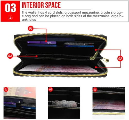 Vista 6 de Durable Wallet Monedero Portátil Cosméticos Bolsa Maquillaje Bolsa con Correa