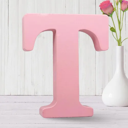 Vista 19 de AOCEAN Letras de madera rosa de 6 pulgadas sin terminar, letras de madera para pared MAGA, letras decorativas de pie en rodajas, tablero de letreros