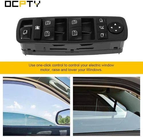 Vista 4 de OCPTY Interruptor de elevalunas eléctrico del lado del conductor, interruptor de control maestro para Mercedes-Benz 2007-2009 GL320 para GL350