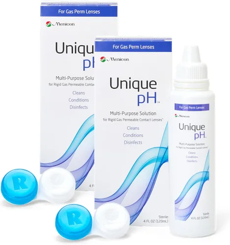 Vista 7 de Menicon Unique pH Solución para lentes de contacto multiusos con estuche para lentes (4 onzas líquidas)