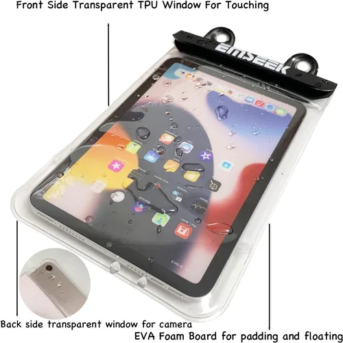 Vista 4 de Funda impermeable para lector de libros electrónicos, bolsa para lector de libros electrónicos, bolsa seca para Yaxa Kindle Paperwhite Oasis Fire