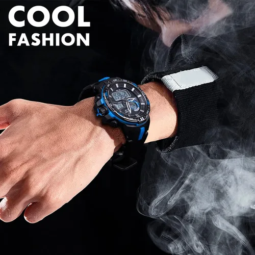 Vista 10 de PASNEW Reloj multifunción - esfera grande, impermeable, reloj deportivo al aire libre para adolescentes y niños