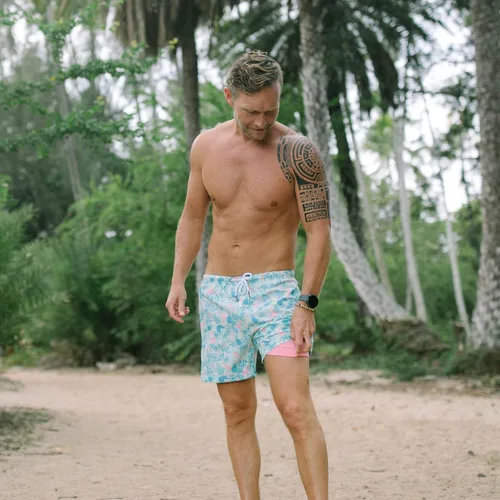 Vista 6 de Third Wave Traje de baño con forro de compresión Pantalones cortos de natación prémium de 5 pulgadas de entrepierna de secado rápido para playa