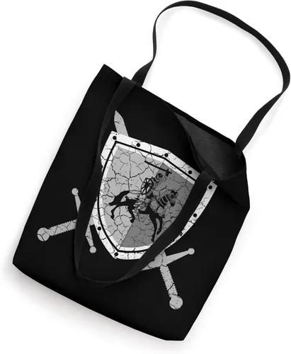 Vista 2 de armadura de caballero con leones en el pechuga medieval caballero bolsa de mano