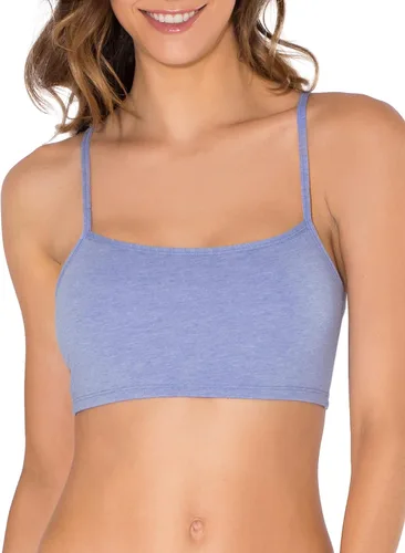 Vista 4 de Fruit of the Loom Brasier deportivo de algodón con tirantes delgados y sin broches para mujer