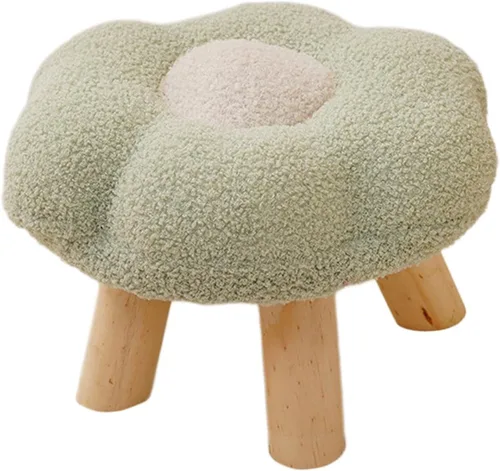 Taburete reposapiés en forma de flor multiusos con dibujos animados, sofá otomano suave para dormitorio, entrada, apartamento, mesita de noche, sala