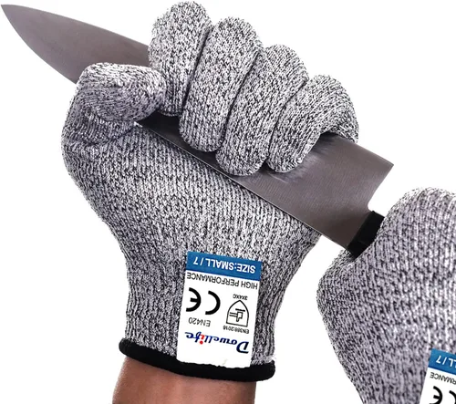 Dowellife - Guantes de protección resistentes a los cortes, guantes de cocina, para abrir ostras, cortar filetes de pescado, carne, rebanar con
