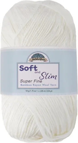 Vista 108 de JubileeYarn Hilo Suave y Delgado - 50g/madeja Mezcla de Rayón de Bambú y Lana - Pegaso - 2 madejas