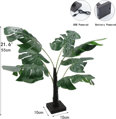 Vista 61 de Lámpara de árbol de Pascua iluminada, decoración de Pascua para mesa, mini árbol de abedul artificial, decoración de bonsái para dormitorio, mesita