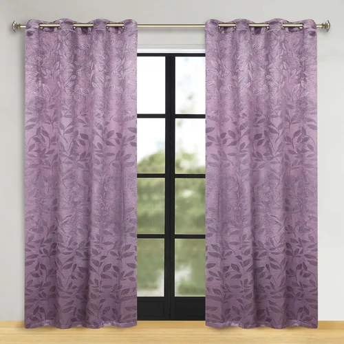 Vista 139 de Superior Cortinas opacas, oscurecimiento de la habitación para dormitorio, bloqueo solar, térmicas, cortinas bohemias modernas, colección de hojas