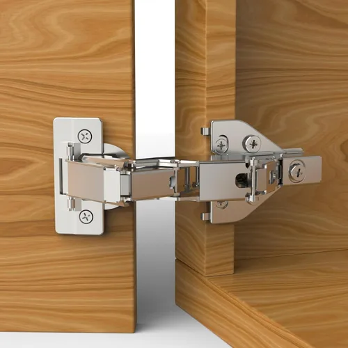 Vista 9 de Furniware - Juego de 2 bisagras de 135 grados Lazy Susan, superposición completa oculta para gabinete, armario, puerta plegable, combinación