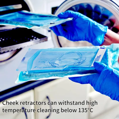 Vista 7 de Annhua Retractor dental de mejillas, 30 piezas, herramienta de apertura de boca dental en forma de C con 3 tamaños, retractor de boca de plástico