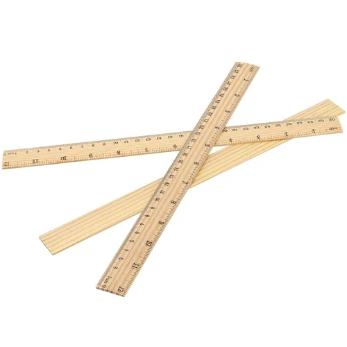 Vista 4 de MANCHAP 144 reglas de madera de 12 pulgadas, regla escolar de madera de pino de doble cara, regla de medición de madera para el hogar y la oficina